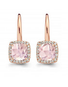 Boucles d'oreilles Quartz rose